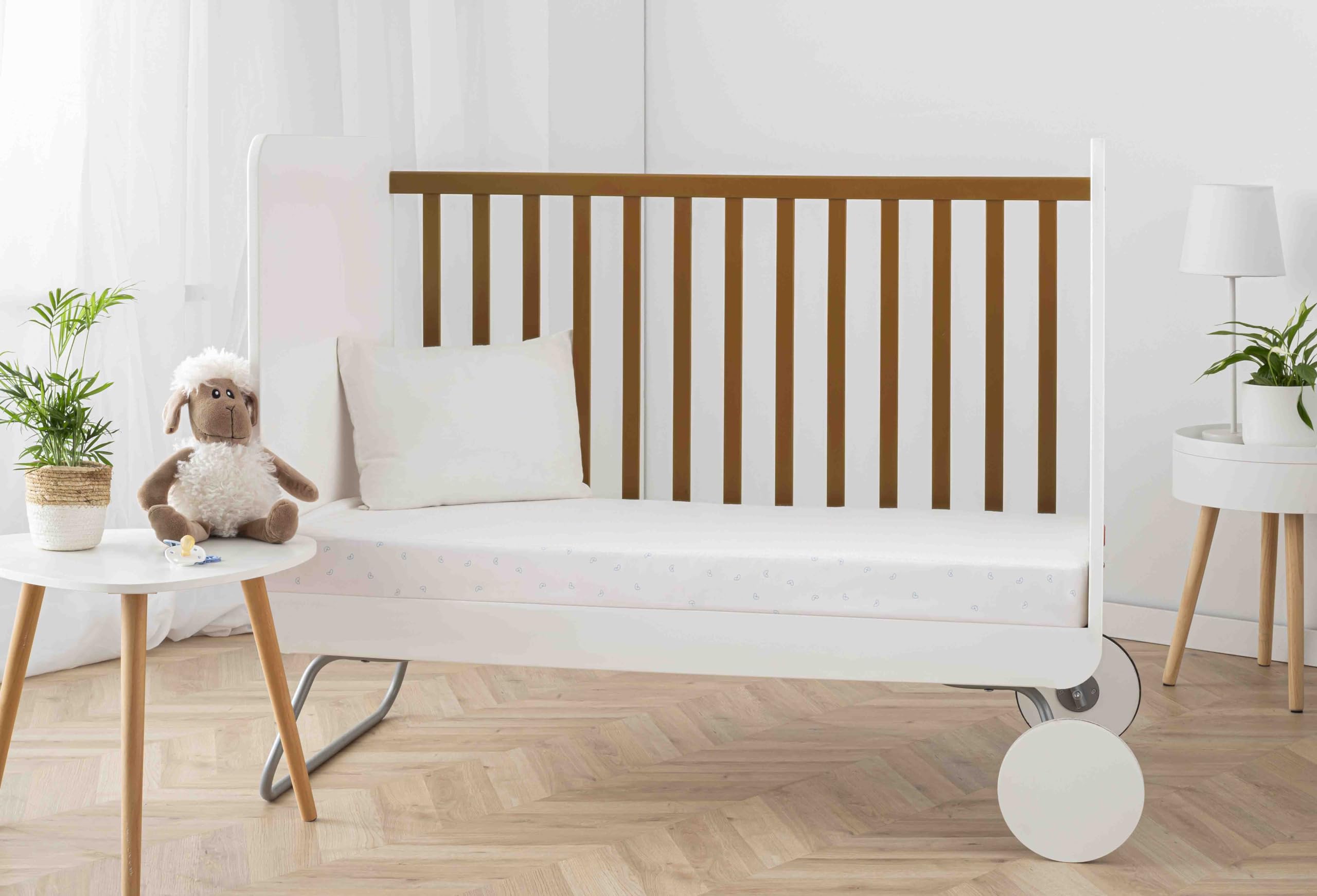 Coprimaterasso impermeabile per lettino bambini 70x140 cm spugna assorbente traspirante antibatterico