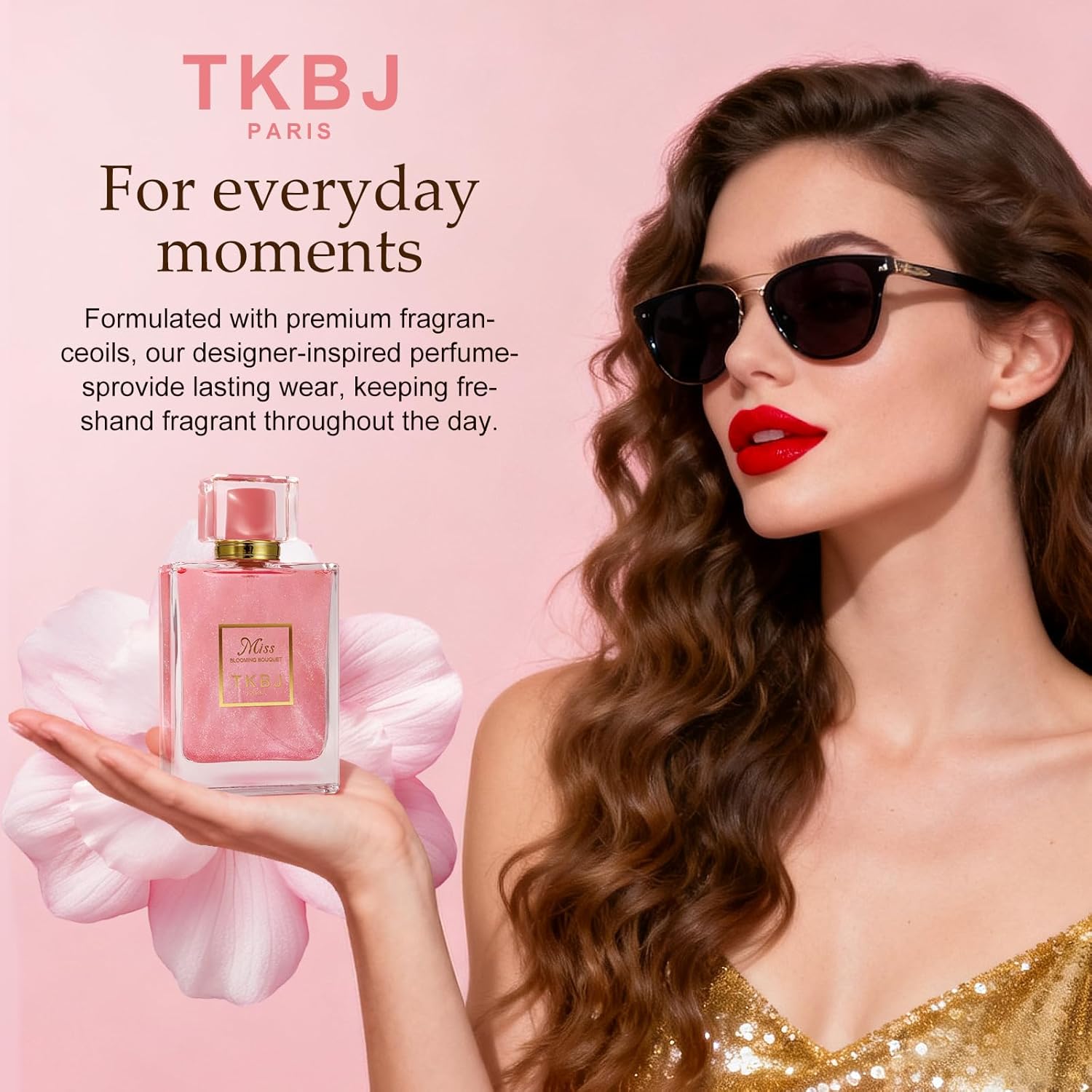 Miss Blooming Bouquet Eau de Toilette for Women, Floral Fruity Perfume with Peony & Musk - Inspired by Dioor, 3.4 oz / 100ml, Elegant & Long-Lasting Fragrance - Image 4