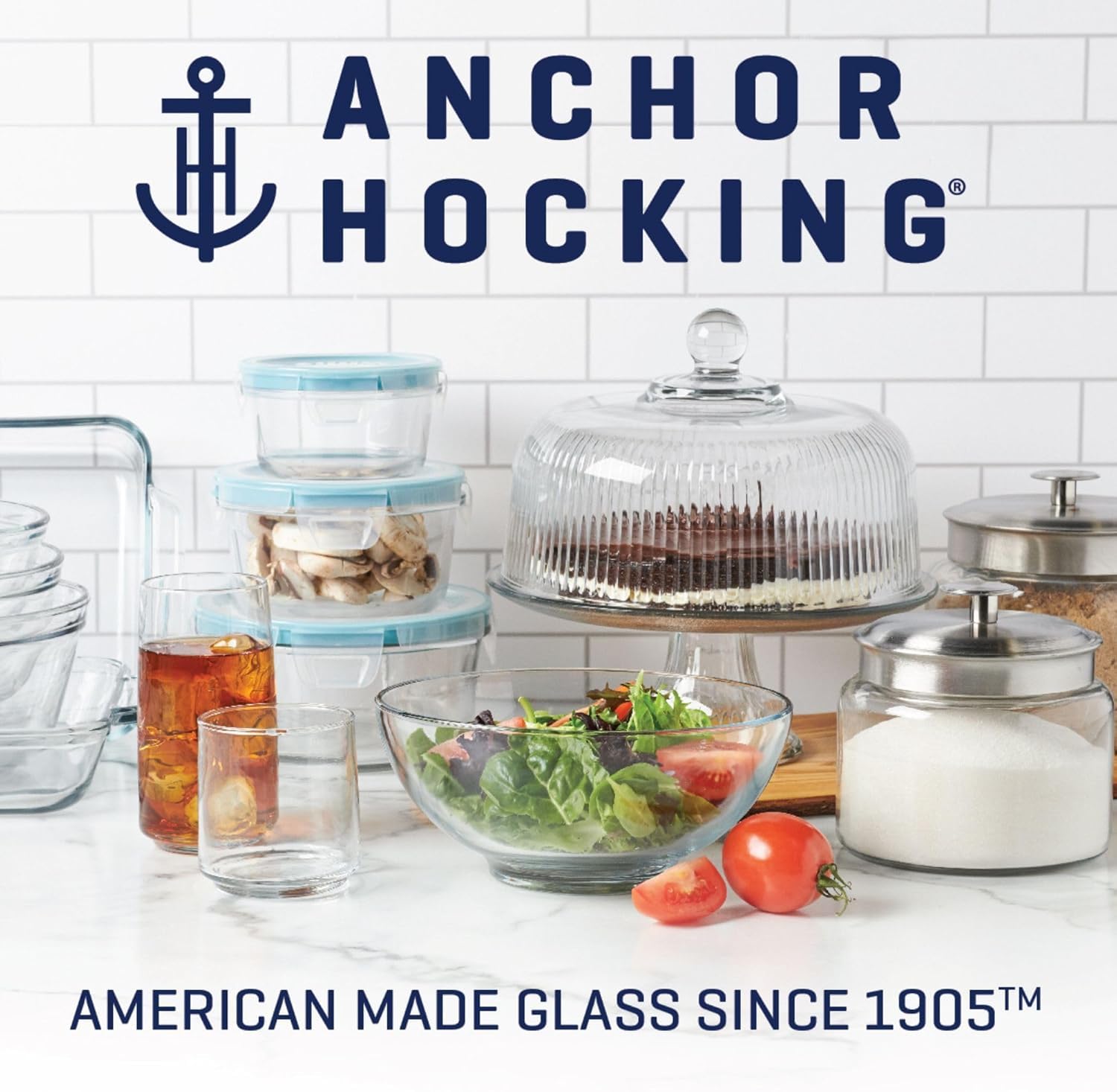 Anchor Hocking - Caraffa Graduata con Manico, per dosare e Battere a Frusta, in Vetro temperato, da 2 l