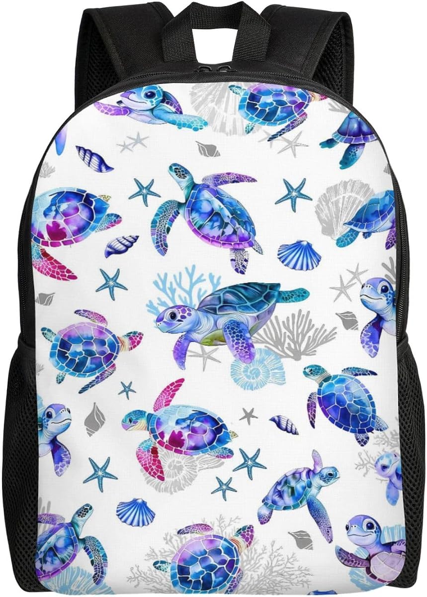 Mochila de tortuga marina con compartimento para computadora portátil de 15 pulgadas - Mochila de viaje de negocios para hombres y mujeres, mochila antirrobo de gran capacidad para el trabajo, viajes diarios, oficina, viaje