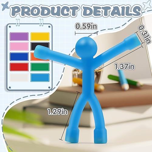 Miniatura 2 de Grtard 10 imanes de nevera para hombre, mini personas magnéticas, pequeños imanes coloridos para nevera, divertidos imanes flexibles, divertidos