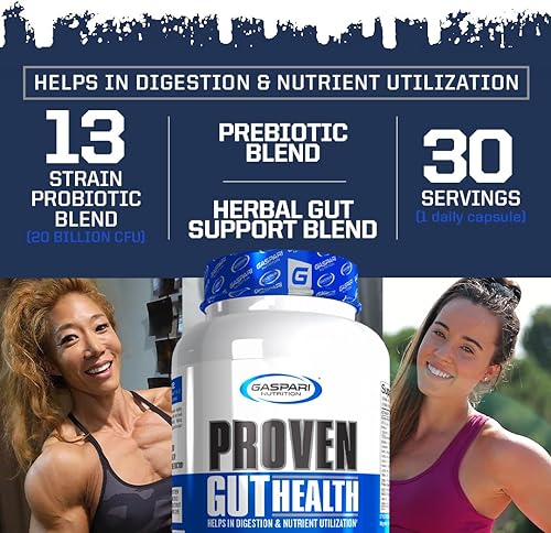 Miniatura 4 de Gaspari Nutrition Salud intestinal comprobada, promueve la digestión saludable, prebióticos y probióticos, digestión deportiva y utilización de