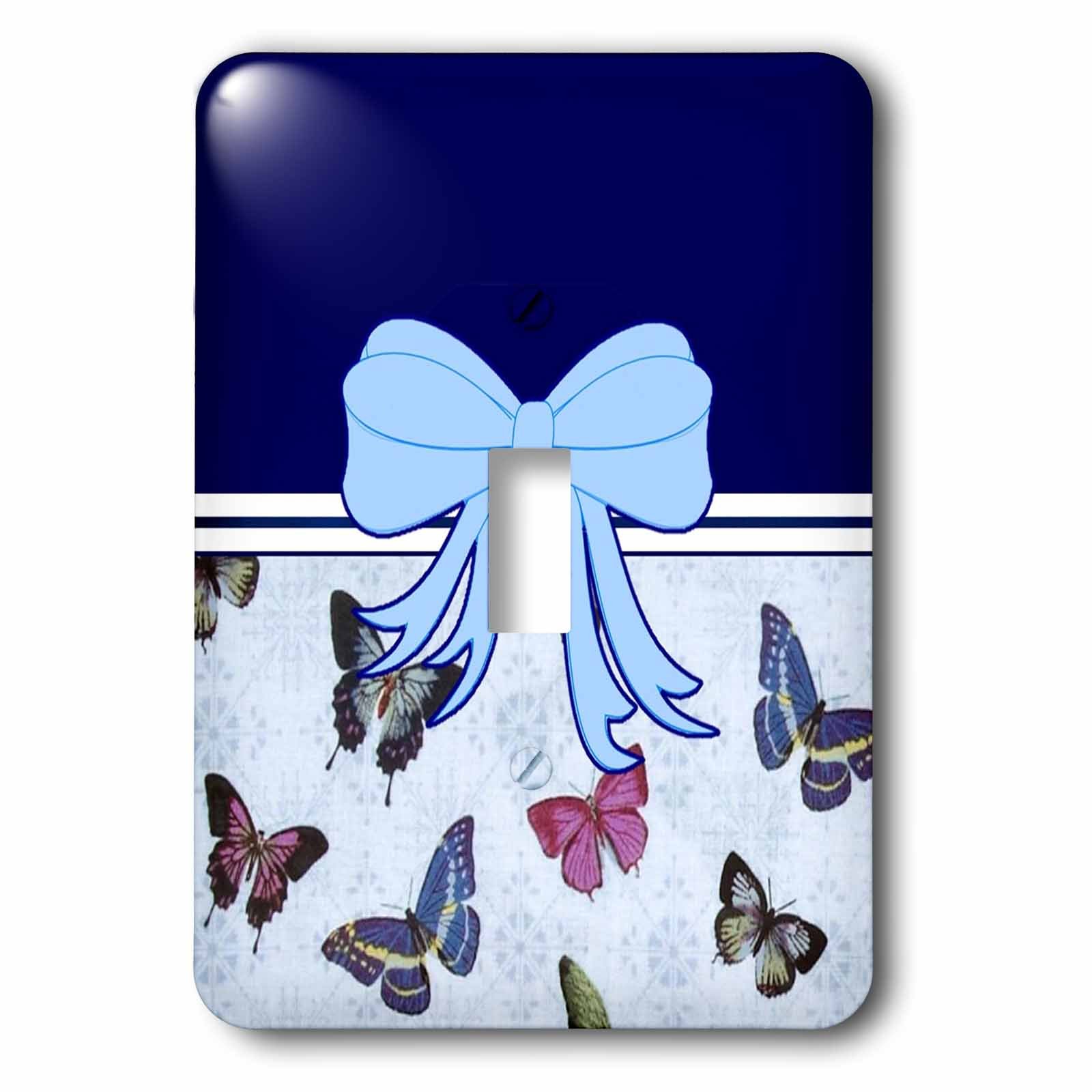 Interrupteur à bascule 3dRose lsp_271132_1 papillons bleus décor - 2