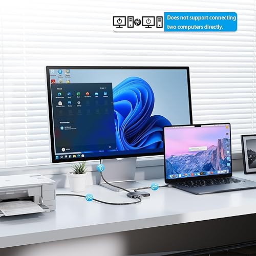 Vista 3 de Cable USB a USB de 3 pies, USB 3.0 macho a macho tipo A a A, cable USB de doble cara para transferencia de datos, disco duro, laptop, DVD, TV