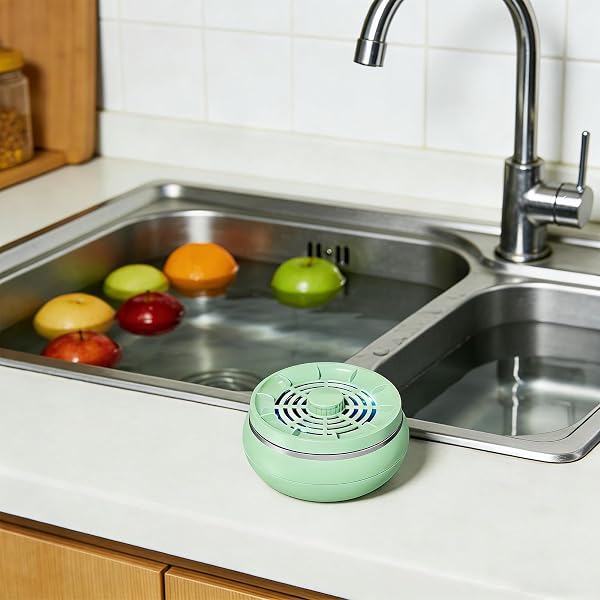 Portable Fruit Washer, Widely Compatible Cleaning, 10.4x10.4x6cm, Waterproof Fruit and Veg Cleaner, Vegetable Washing Machine, Multifunctional Kitchen Tool, for Grains Meat Seafood - 3