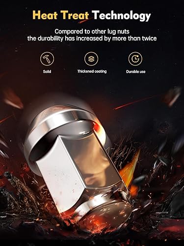 Vista 20 de MIKKUPPA Tuercas de llanta M12x1.5 – Repuesto para Fusion 2006-2020, Focus 2000-2023, rueda de escape 2001-2023 – 20 tuercas negras de extremo