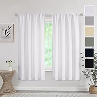 Vista 2 de Chyhomenyc Bennet - Cortina de lino sintético para ventana, 2 paneles, cortinas filtrantes de luz para sala de estar, dormitorio, cortina