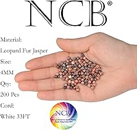 Vista 280 de 200 cuentas redondas y sueltas de cristal de cuarzo gris natural de 0.32 pulgadas (8 mm) para joyería y manualidades