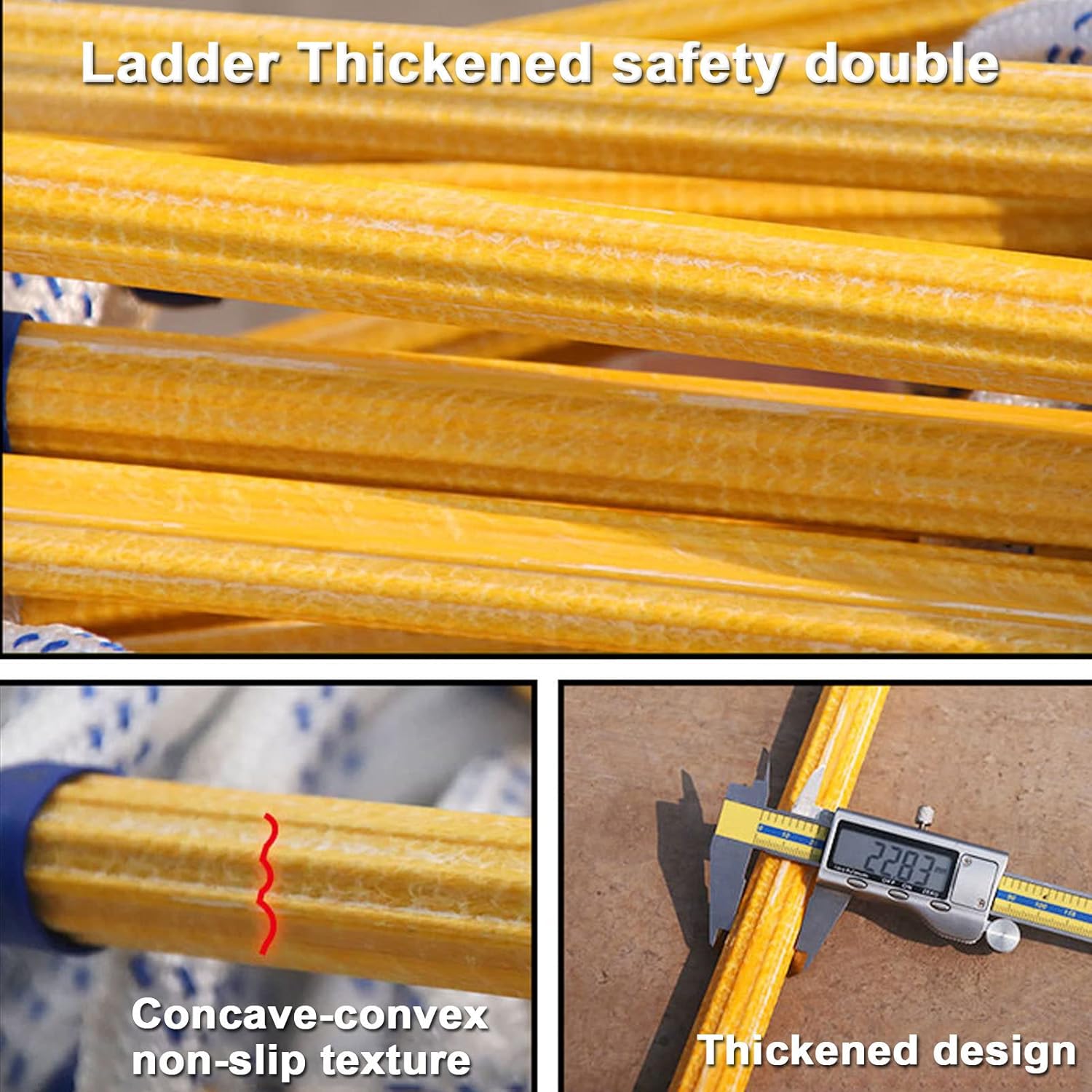 Rope Ladder,Safety Ladder Fire Escape Rope Ladder,Safety Ladder Emergency Fire Escape Ladders/26Ft/8M