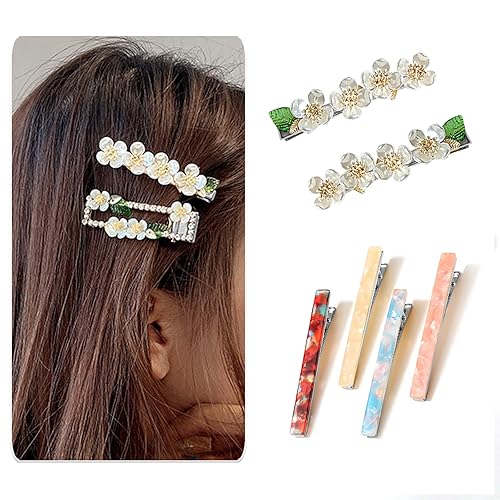 Miniatura 7 de Bskifnn 60 pinzas para el cabello para moldes de resina de silicona, pinzas de lazo para el cabello, horquilla de perla, accesorios para el cabello