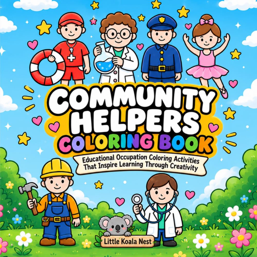 Community Helpers Coloring Book: Educational Occupation Coloring Activities That Inspire Learning Through Creativity