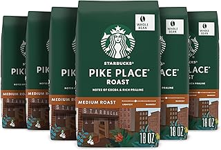 Whole Bean Coffee, Medium Roast Coffee, Pike Place Roast, 100% Arabica, 6 bags (18 oz each)