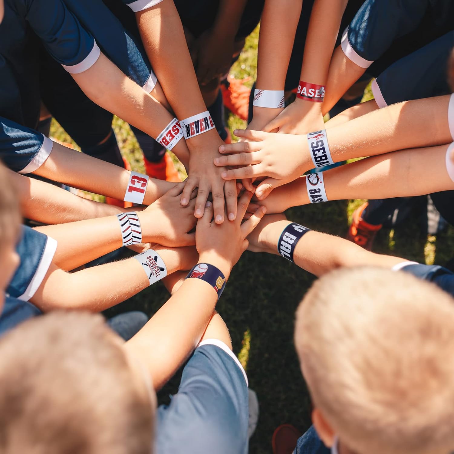 durony 48 Pieces Snap Bracelets Wristbands with Baseball Elements Sport Slap Bracelets for Baseball Party Favors Classroom Prizes Birthday Gifts, Baseball Theme - Image 8