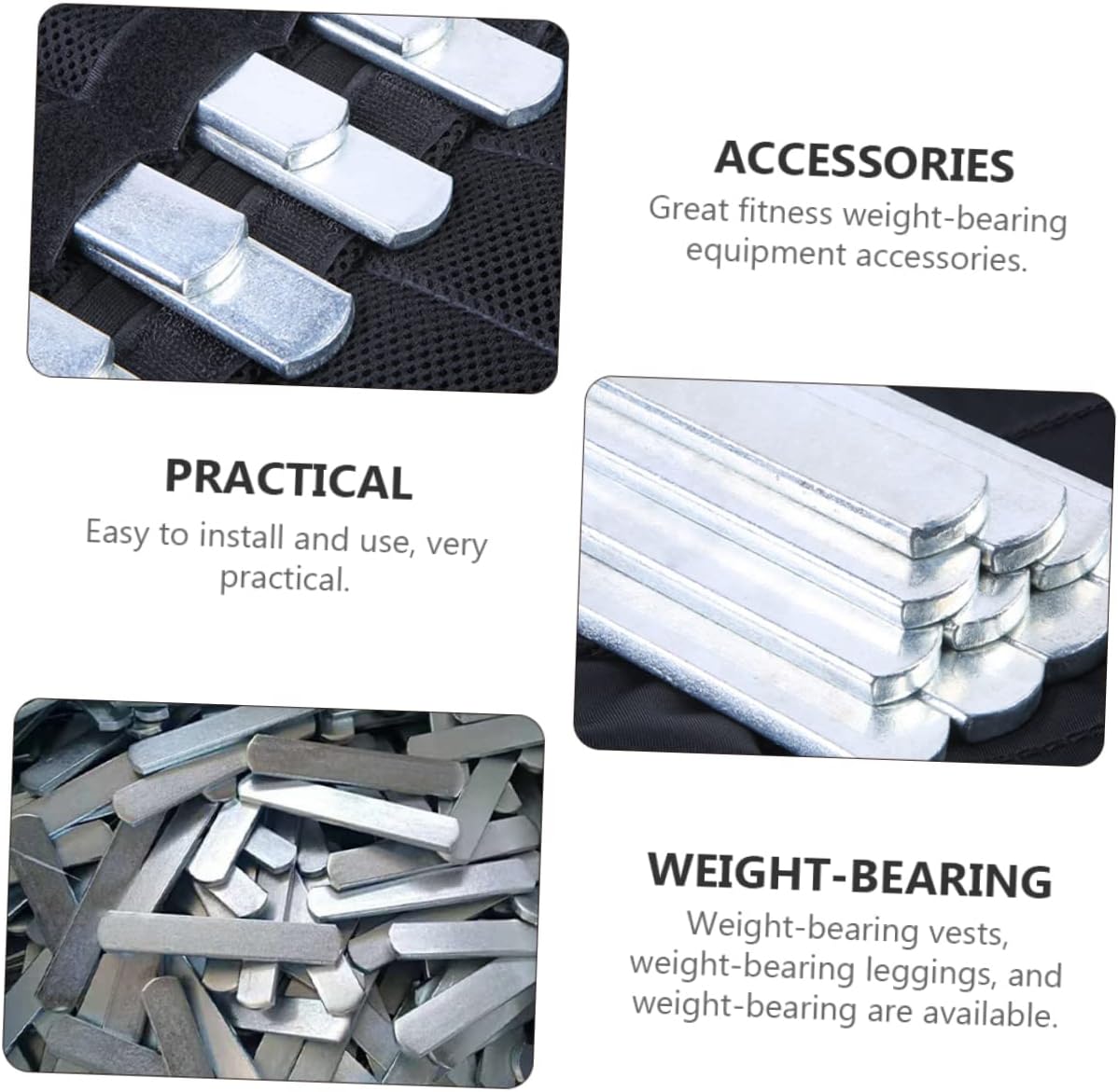 16pcs Weighted Steel Plates for Fitness Training Durable Weight Bearing Inserts for Weighted Vests Leg Guards and Arm Exercises Smooth Surface for Comfort