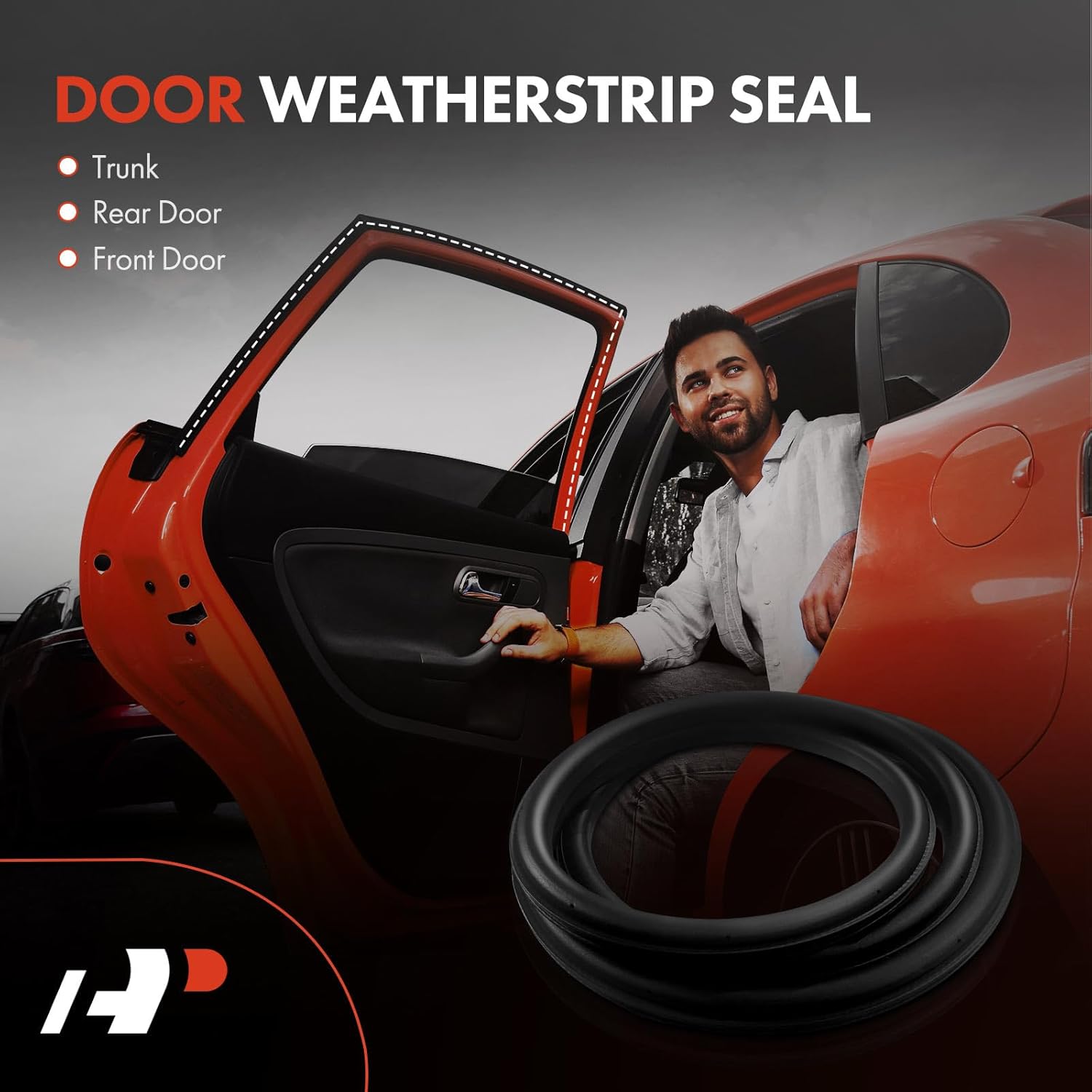 A-Premium Front Left or Right Car Door Weather Stripping Seal Strip Compatible withFord Fusion 2013-2020, Police Responder Hybrid 2019-2020