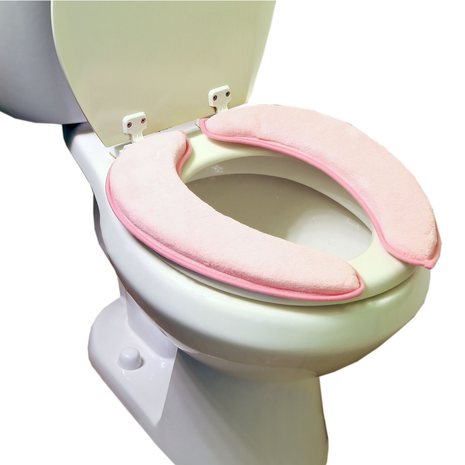 Trenton Gifts Soft Fleece Toilet Seat Cover Warmer | Soft Cushion Bathroom Accessory (Pink)