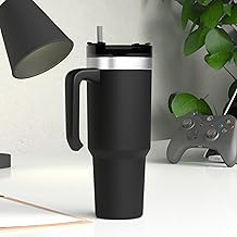 Castleite AquaRush Travel Coffee Mug 6 & 8 Hours Hot & Cold 900ML Vacuum Insulated Stainless Steel Double Walled Sipper with Spill-Proof Flip Lid Design - Your Fancy Portable Companion (Deep Abyss)