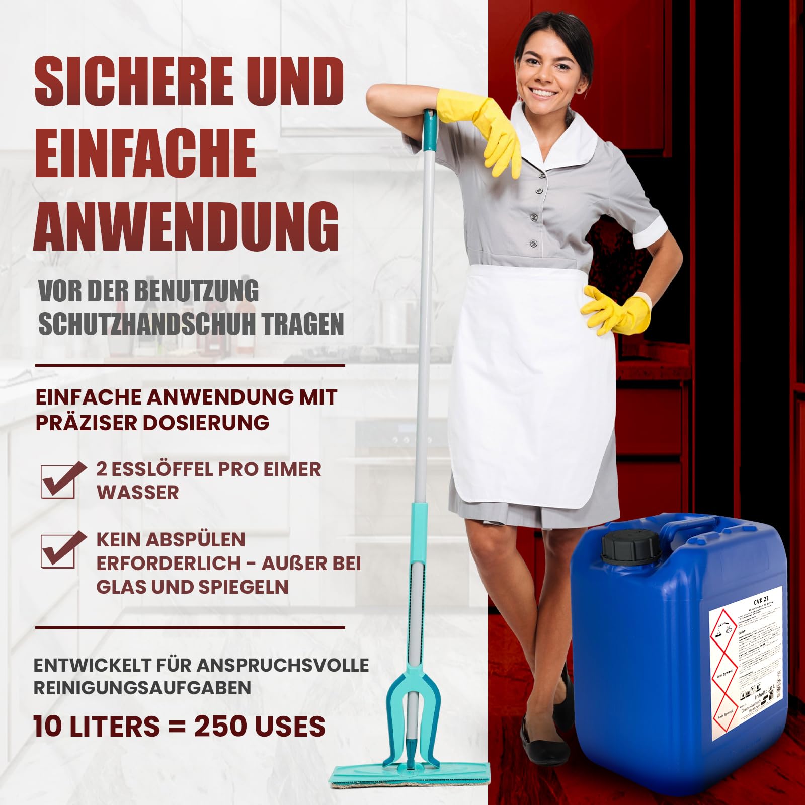 Allzweckreiniger mit Salmiak zur gründlichen Reinigung 10 liter