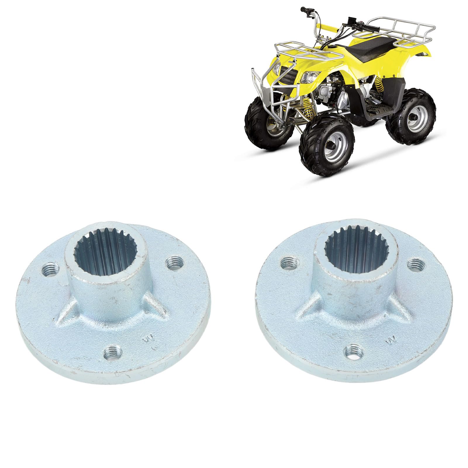 Tyenaza Mozzo Ruota Dentata in Acciaio, Mozzo Ruota ASSE Posteriore 23T 3 Prigionieri con Viti Sinistra Destra Adatto per Pneumatici da 5 Pollici Quad Moto ATV Go Kart