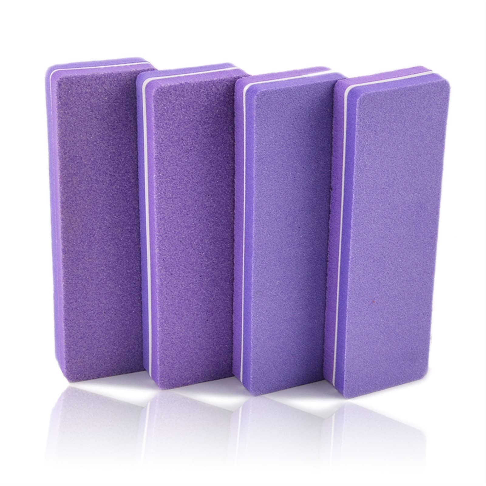 Bloque pulidor de uñas, Lima de uñas morada for manicura, paquete 100, 8,9x2,9x1,2cm