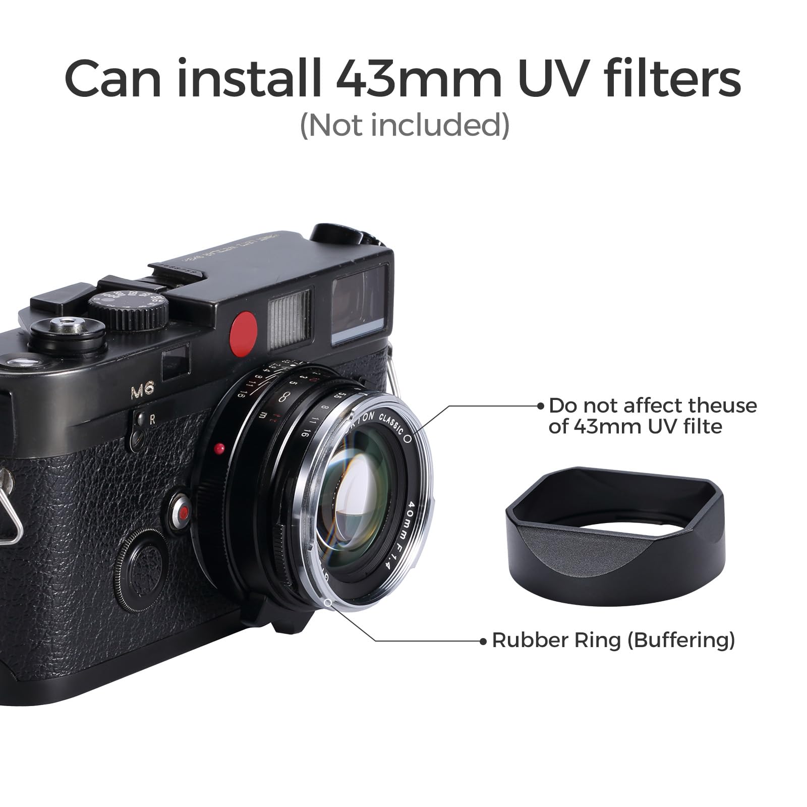 Amazon | メタルスクエアレンズフード(カバー付き)Voigtlander NOKTON