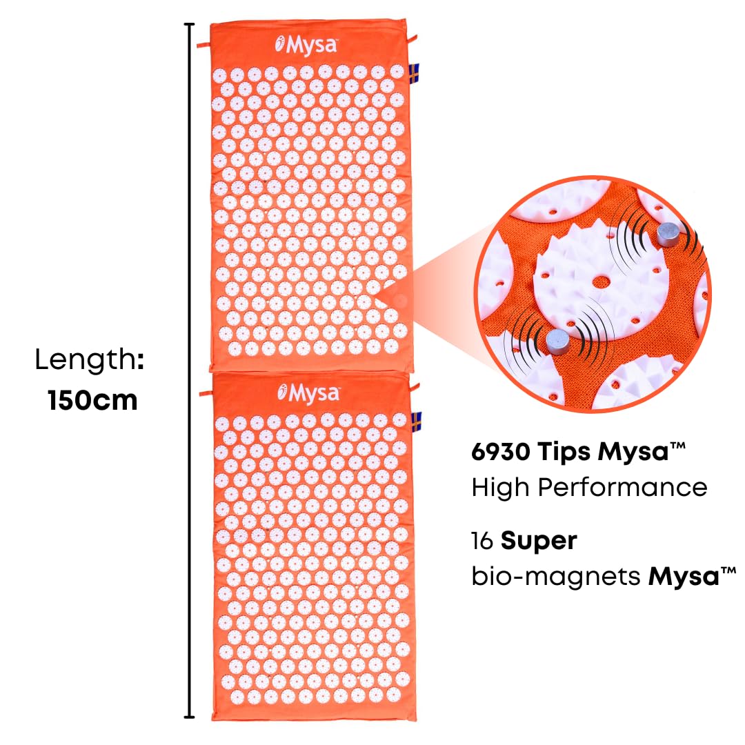 MAGNETIC MYSA XXL: IL PIU’ GRANDE TAPPETINO D’ AGOPRESSIONE E MAGNETOTERAPIA AL MONDO: 150 CM! 100% TOTAL BODY: 13.860 PUNTE + 32 BIOMAGNETI! DISP. MED DETRAIBILE|CLINICAM. TESTATO +SACCHE/TUTORIAL