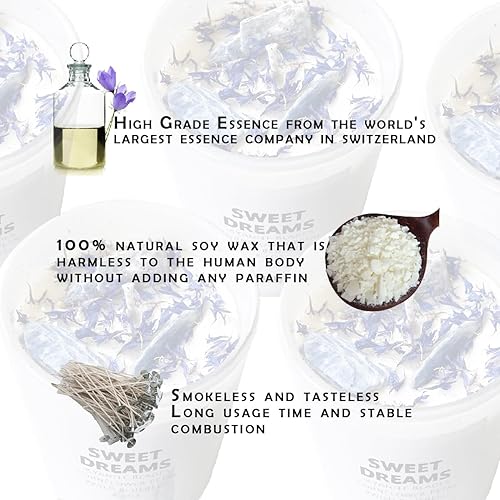 Miniatura 3 de PAMELIFE Vela perfumada de cristal curativo, 8.50Z, velas de meditación con cristales en el interior, velas de soja, velas de manifestación para