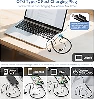 Vista 3 de Hmusic Auriculares inalámbricos A3 OTG con banda para el cuello, Bluetooth 5.4, 35 horas de reproducción, controlador de 0.472 in, 3 modos