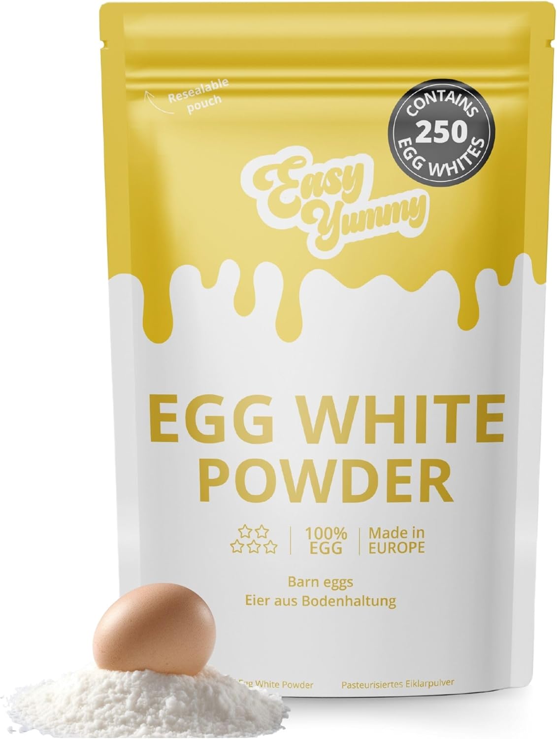 Easy Yummy Egg White Powder For Baking 1kg, 100 Powdered eggs Amazon