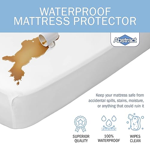 Miniatura 3 de Abstract Funda de colchón impermeable  Sábana bajera protectora de plástico de vinilo resistente para cuna, PVC de 3.53 ozm, calidad duradera,