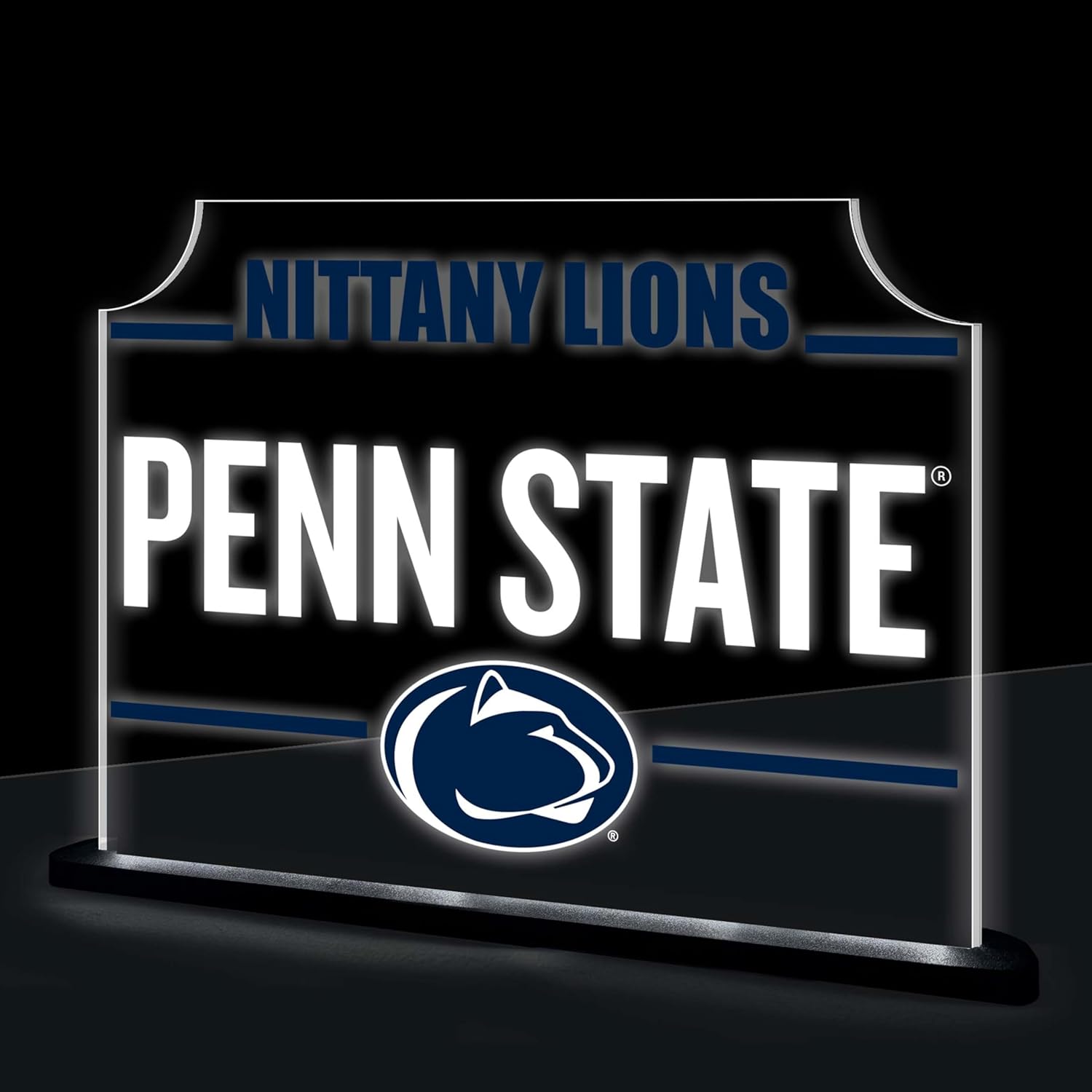 Team Sports America NCAA Pennsylvania State University Ultra-Thin LED Light Wall Sign Décor | Officially Licensed - 23 Inch Mascot Logo Shaped Wall Sign | Made in USA