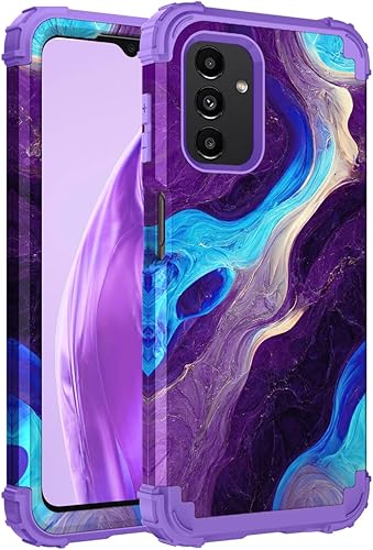 Hocase Funda para Galaxy A13 5G, resistente a prueba de golpes, protección de goma de silicona suave, funda protectora híbrida de plástico duro para