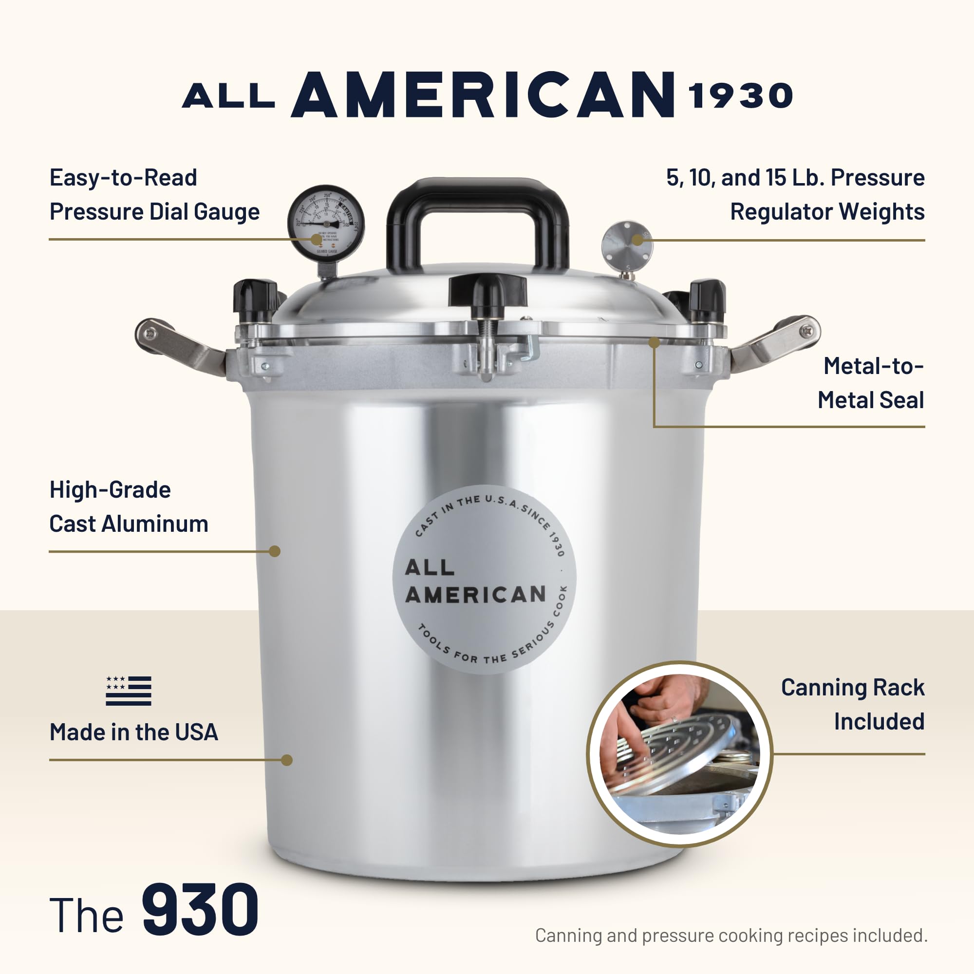 Amazon.co.jp: All-American 30-Quart Pressure Cooker/Canner by All 