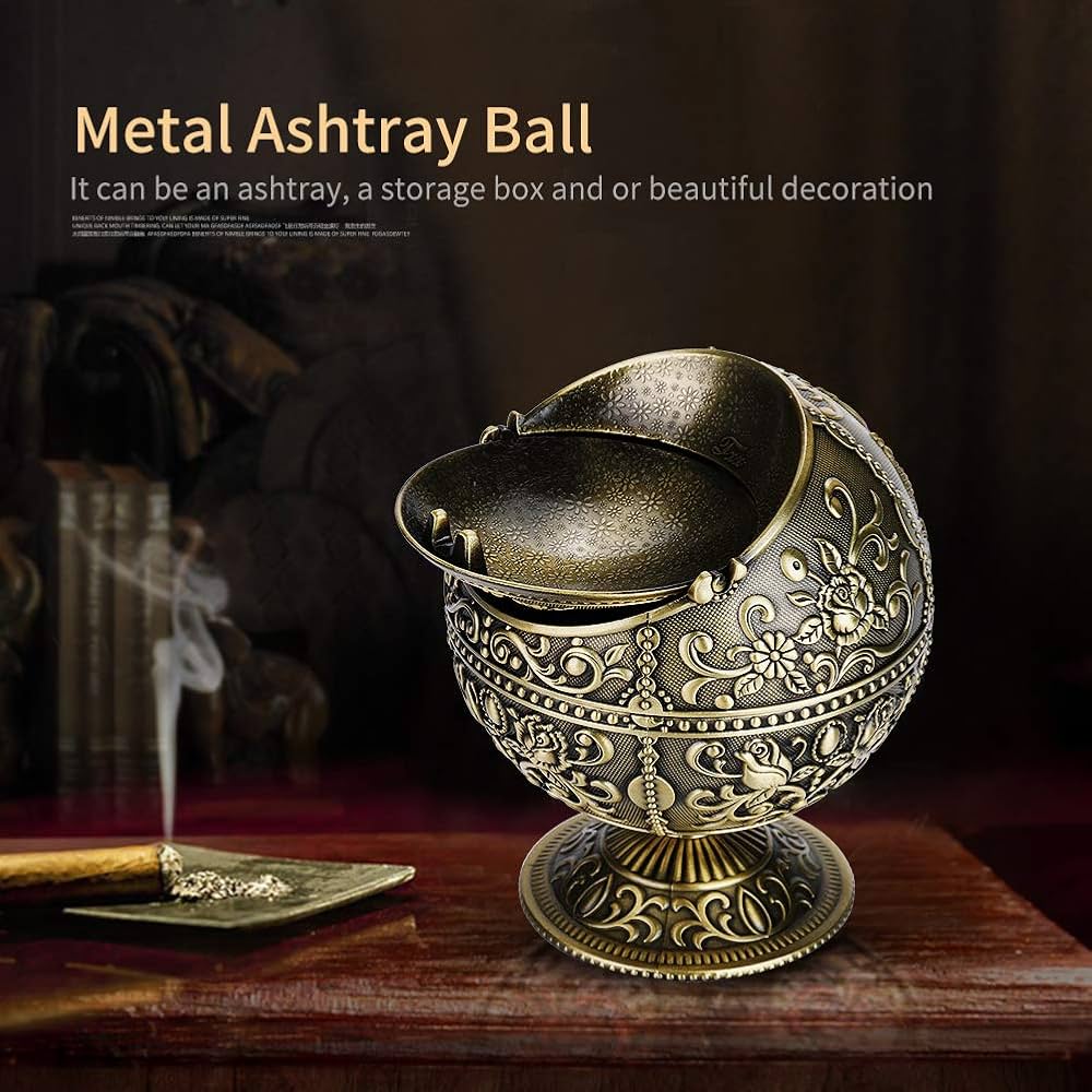 Amazon.co.jp: Fafeicy 防風灰皿ポータ ヨーロッパの レトロな