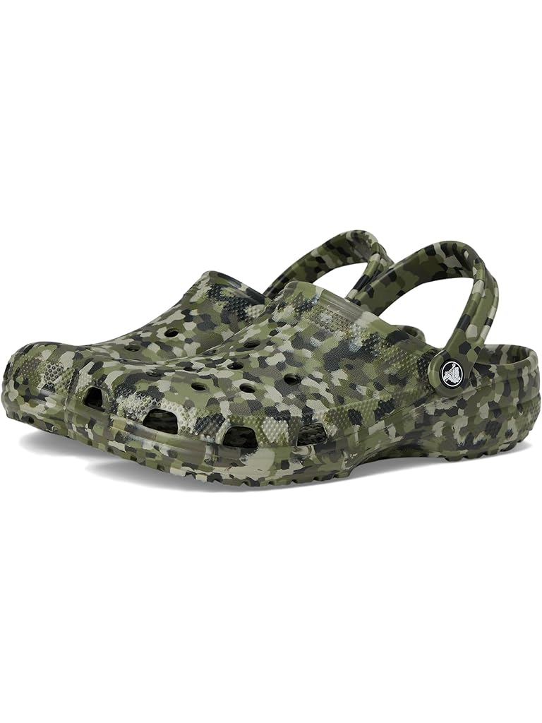 Olive Crocs Classic Graphic Clogs