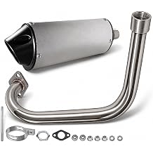 JMCHstore Long Exhaust Pipe Muffler for Predator 212 CT200U BT200X Silver
