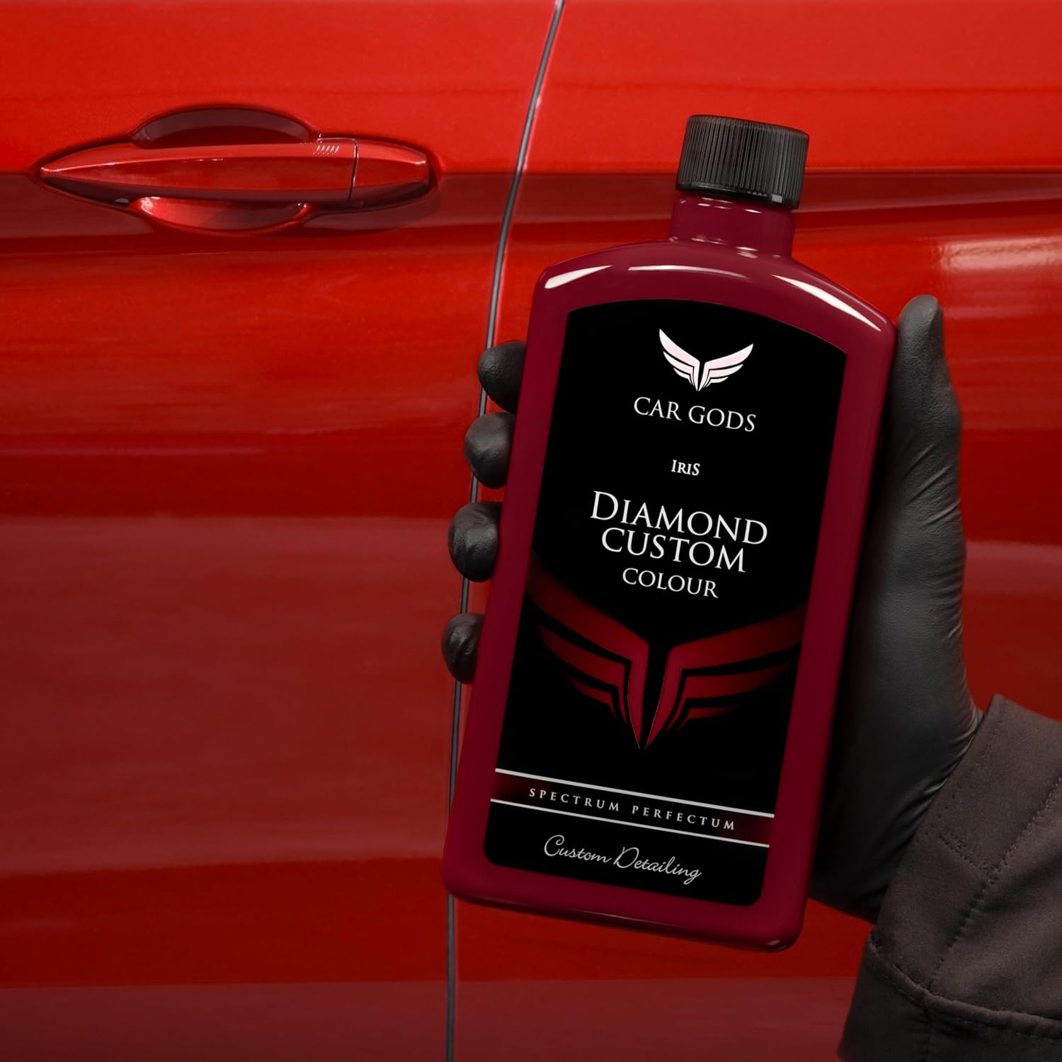 Car Gods Iris Custom Color Dark Red 3-in-1 Polish Wax Color Restorer & Scratch Remover, 16 Colors Available, 17 Fl Oz - Image 3