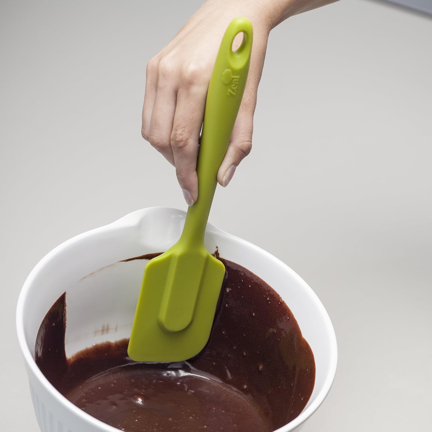 Zeal Non-Stick Baking Spatula, Heat Resistant Great for Cooking Stirring, Serving, Scooping and Mixing, 26cm, Lime Green - Image 5