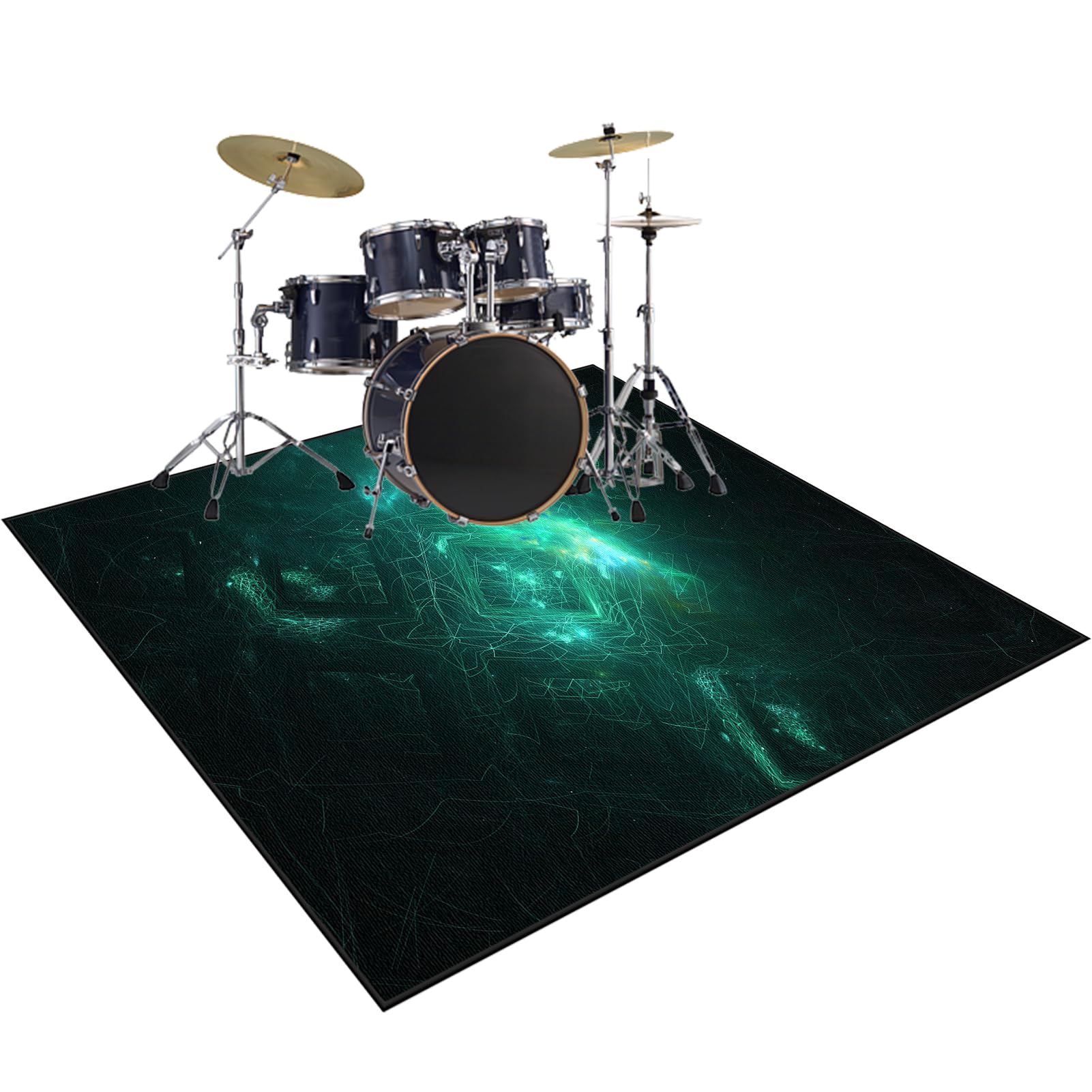 160 x 140 cm Mata akustyczna do perkusji - Mata perkusyjna i perkusyjna - dźwiękoszczelna mata bębnowa - bęben Jazz Elektroniczna mata perkusyjna do Kasjer i innych instrumentów