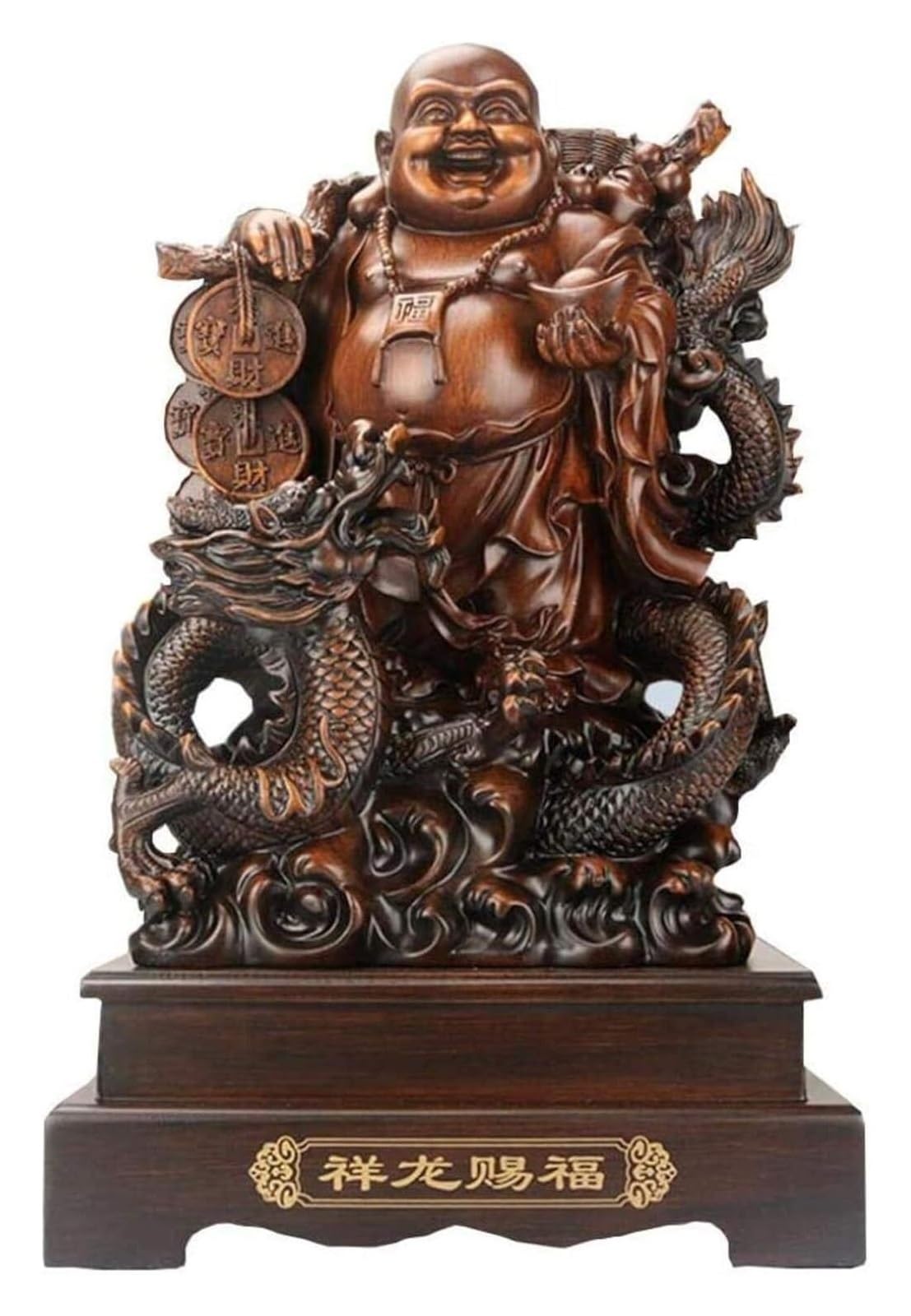 Shedie B Feng Shui Ornaments Laughing Uddha Less Prosperity And Wealth Figurines(B)