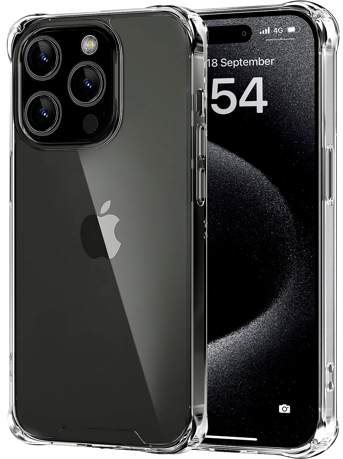 EGOTUDE Compatible with iPhone 15 Pro | Shockproof Military Grade Protection Transparent Back Cover Case (TPU+Polycarbonate) (Clear) (B0CHY9YTCQ) Amazon Price History, Amazon Price Tracker