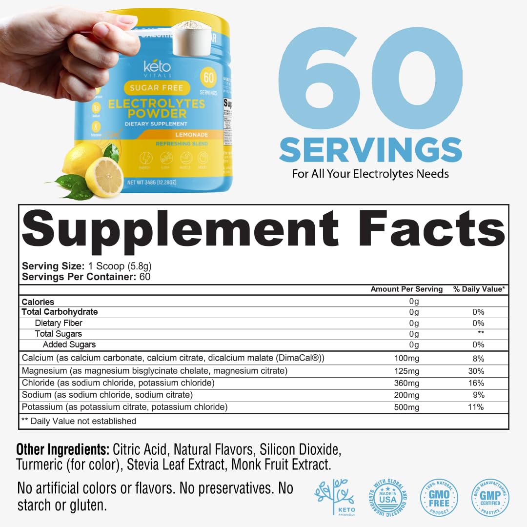 Keto Electrolytes Powder - Sugar Free Electrolytes - 60 Servings — Amazon image 3