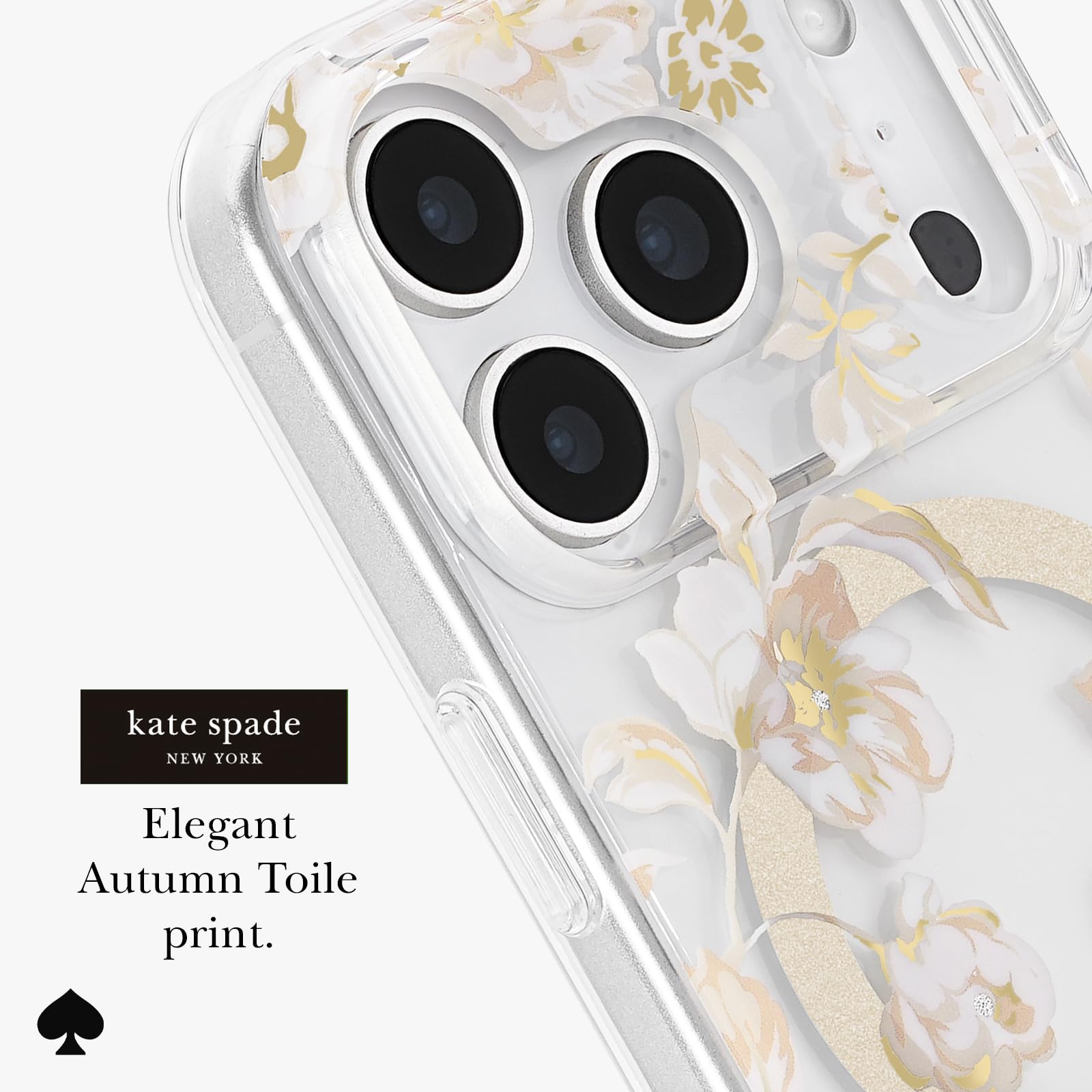 Kate Spade New York Etui na iPhone'a 17 Pro - kompatybilne z MagSafe - designerskie etui na telefon - jesienna toaletka