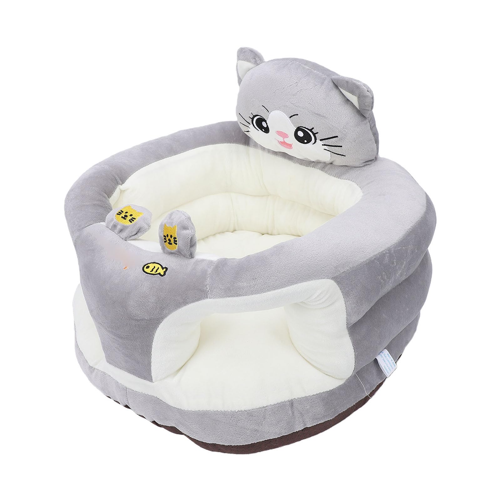 Cryfokt Sedia di Supporto per Bambini Sit Up Peluche Imparare a Sedersi Divano con Schienale per Neonati Morbido Cartone Animato Seggiolino per Bambini per Esercitarsi in Seduta Cuscino di Supporto