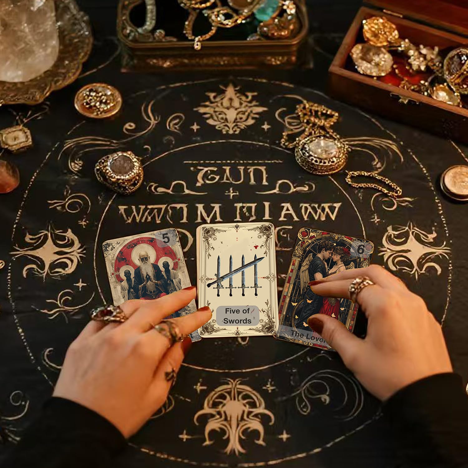 Eternal Arcana Tarot-Deck, ein minimalistisches 78-Karten-Deck, Tarotkarten mit Anleitung, ist ein modernes Tarot-Deck für Wahrsagung und Meditation, durchdrungen von mystischer Weisheit und