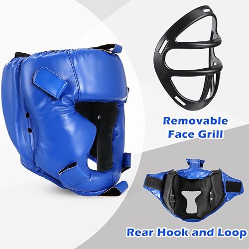 Miniatura 3 de Juego de 2 sombreros y guantes de boxeo para adultos, guantes de boxeo de 10 onzas, equipo de combate completo para artes marciales, Muay