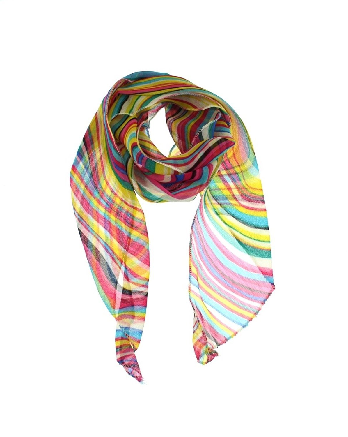 Zac's Alter Ego Multicolour Rainbow Stripe Hippy Sash Scarf