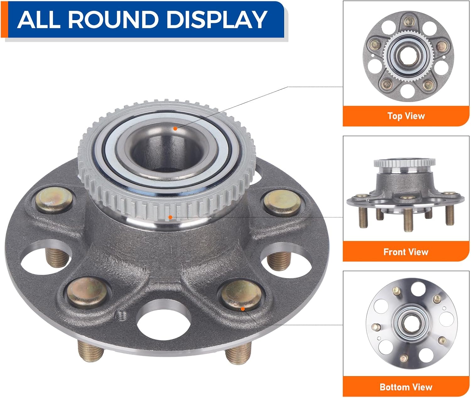 PAROD 512179 Rear Wheel Hub & Bearing Assembly Fit for 1999-2003 Acura TL, 1998-2002 Honda Accord V6 Models Only - REAR DISC