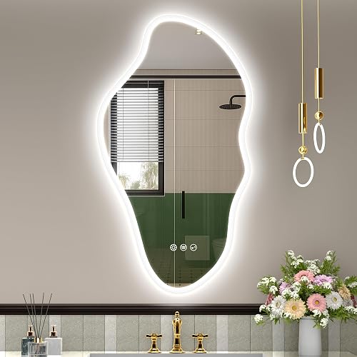 STARLEAD Asymétrique Miroir-Salle-de-Bain-avec-Eclairage …
