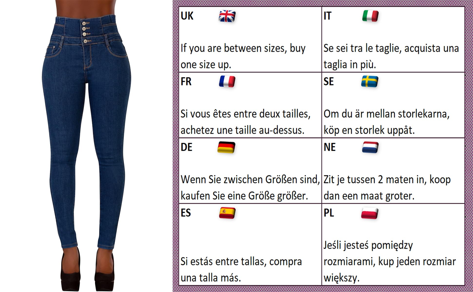 Glook Mujer Pantalones Vaquero Skinny Push Up Pantalones Elástico Jeans Cintura Alta